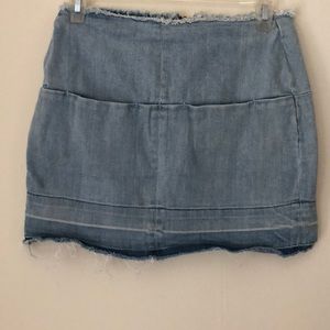 Light wash denim skirt